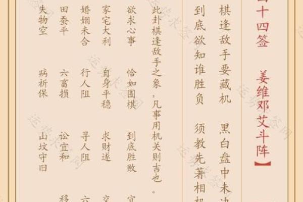 土地庙灵签第44签