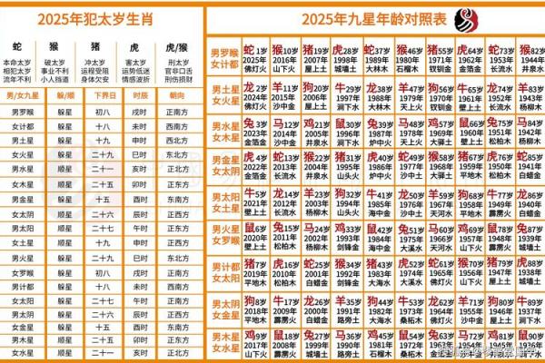 算命对照表
