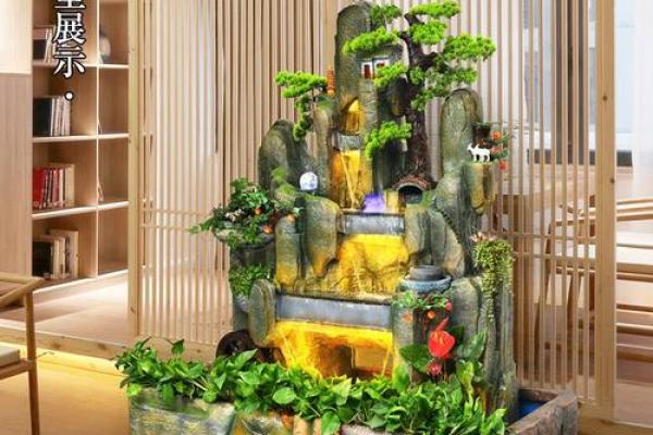 房子前面装假山喷泉风水