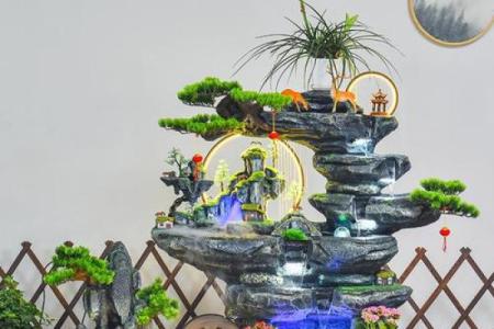 房子前面装假山喷泉风水