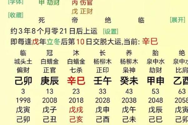 生辰八字算大运