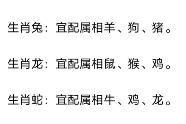最准的12生肖配对表
