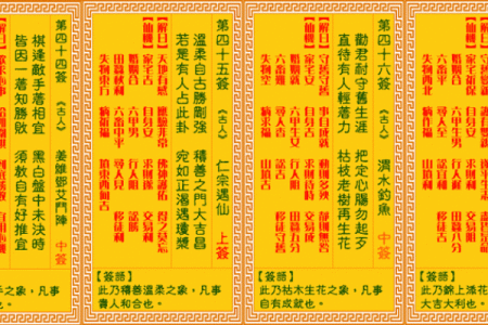 观音灵签65签