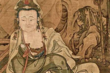 观音灵签舜天子传位水墨