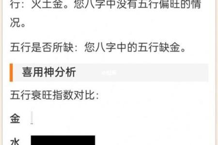 八字测五行缺什么