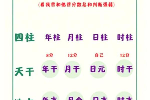 八字身强身弱对照表